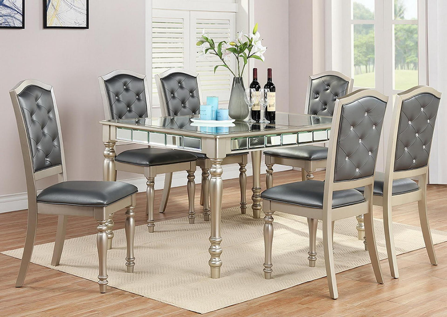 Juego de Comedor con Mesa de Comedor y 6 Sillas