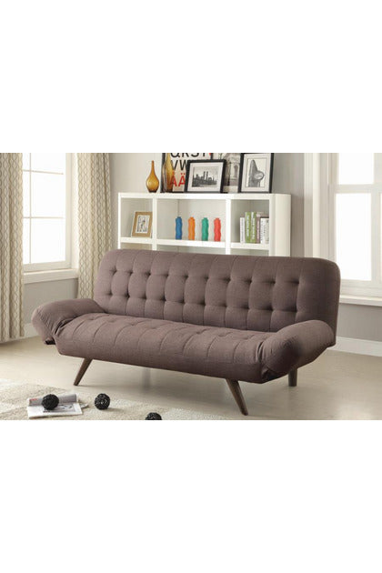 Janet Tufted Sofa Bed with Adjustable Armrest Milk Grey