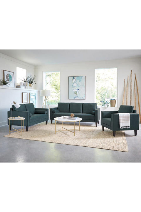 Gulfdale 2-piece Cushion Back Upholstered Living Room Set Dark Teal