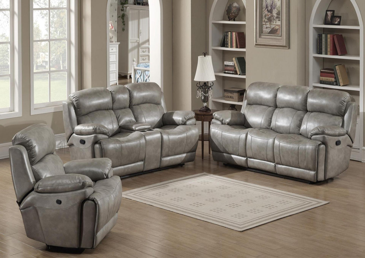 GRAY MOTION SOFA-MOTION LOVESEAT