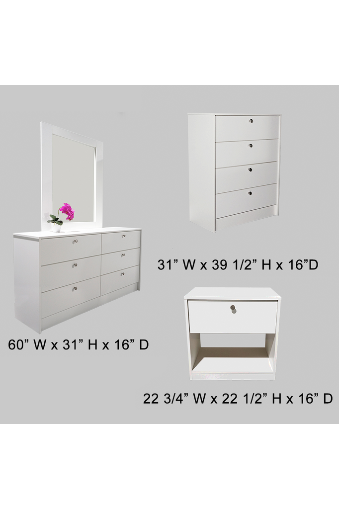 Monaco Queen Bedrooms Set 5PCS