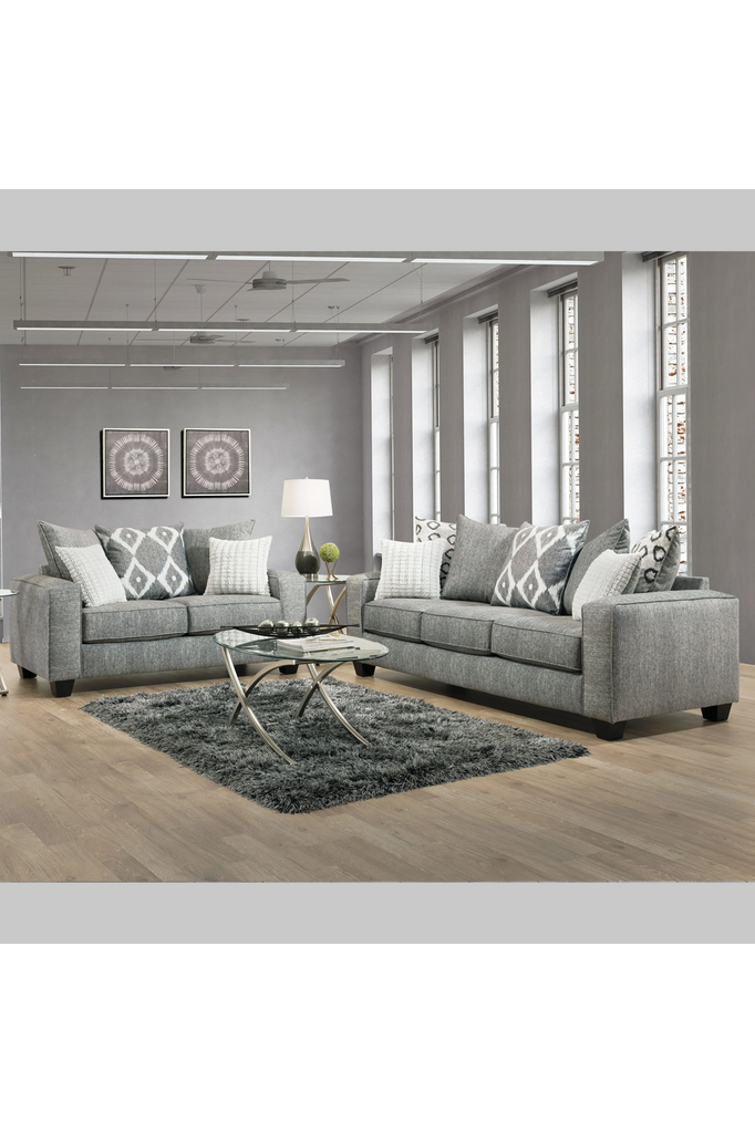 Conjunto de sofá negro lavado a la piedra