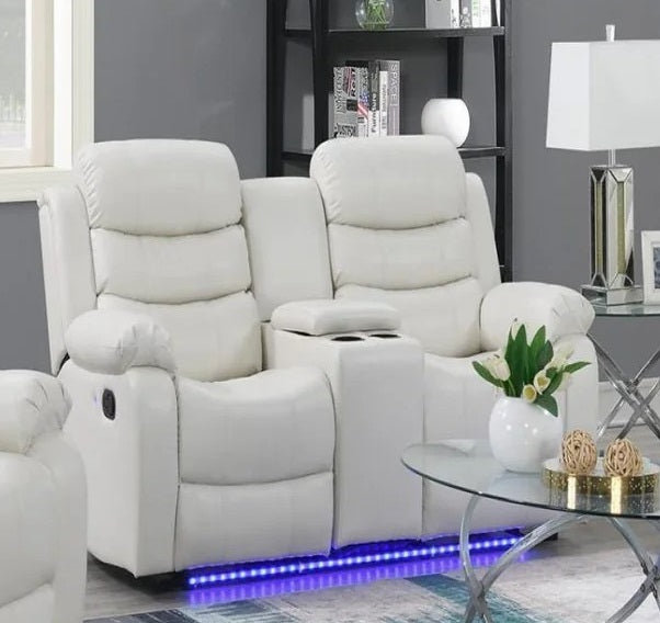 Motion Loveseat White