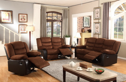3PC Microfiber Recliner Sofa Loveseat and chair