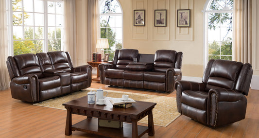 Sofa recliners set 3pcs brown