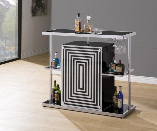 Bar Unit Glossy Black and White