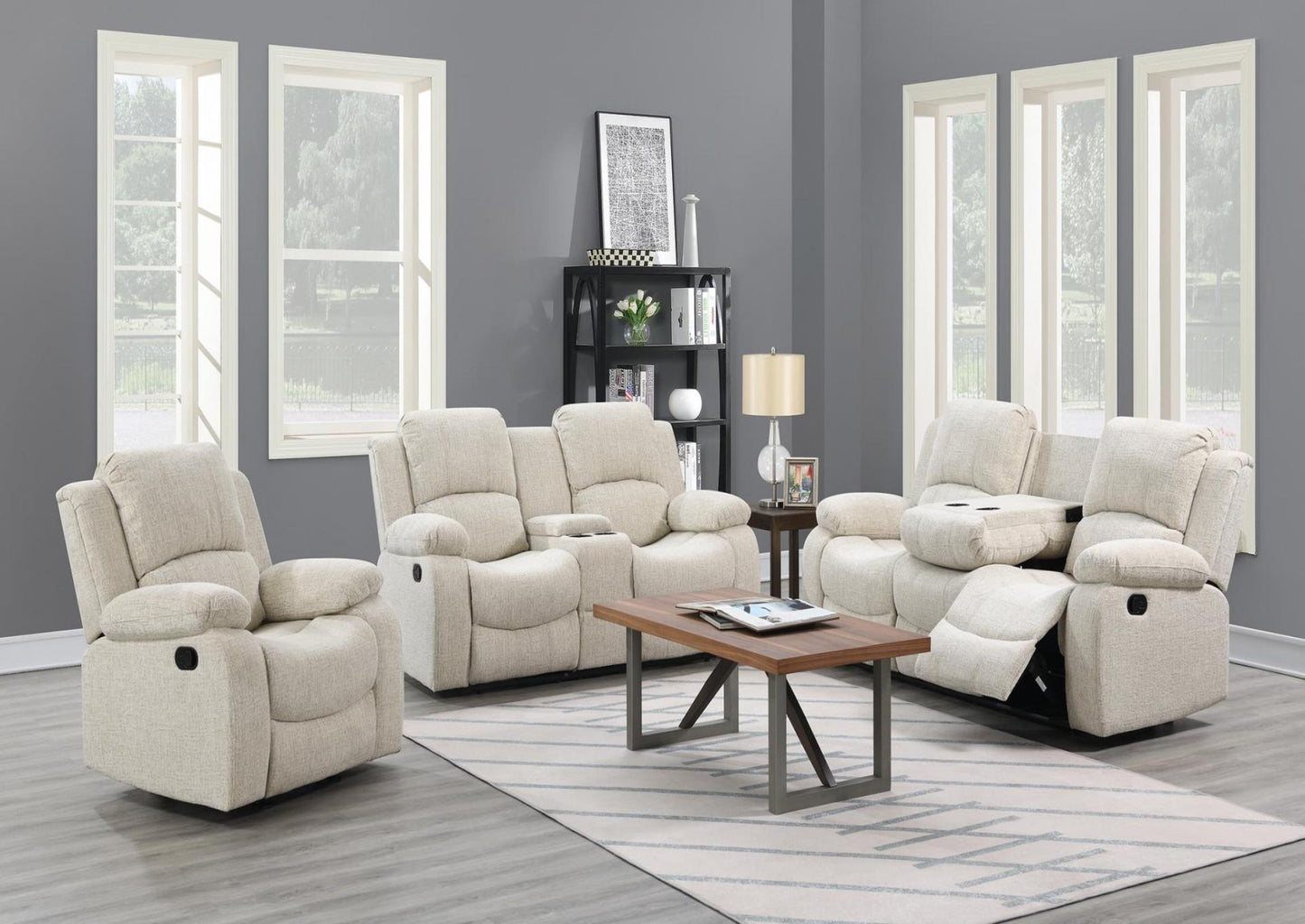 CREAM MOTION SOFA-MOTION LOVESEAT