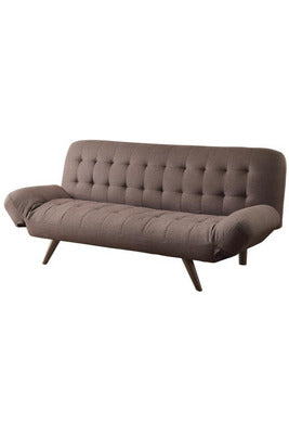 Janet Tufted Sofa Bed with Adjustable Armrest Milk Grey