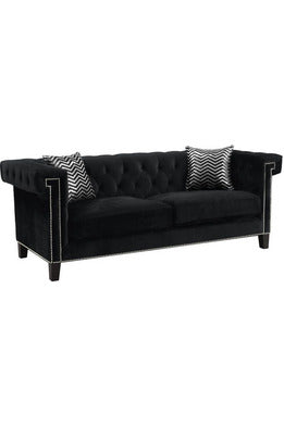 Sofá capitoné Reventlow negro 