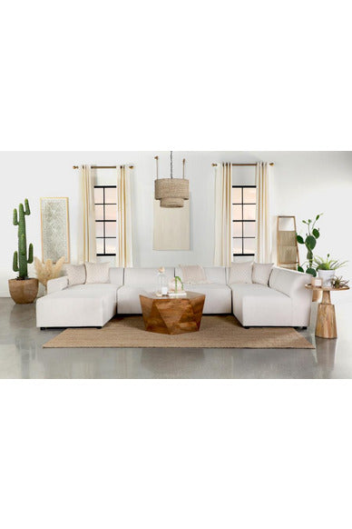 Freddie 6-piece Upholstered Modular Sectional Pearl