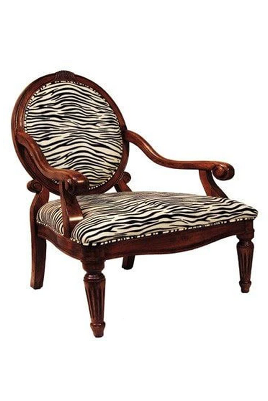 Silla decorativa de tigre blanco