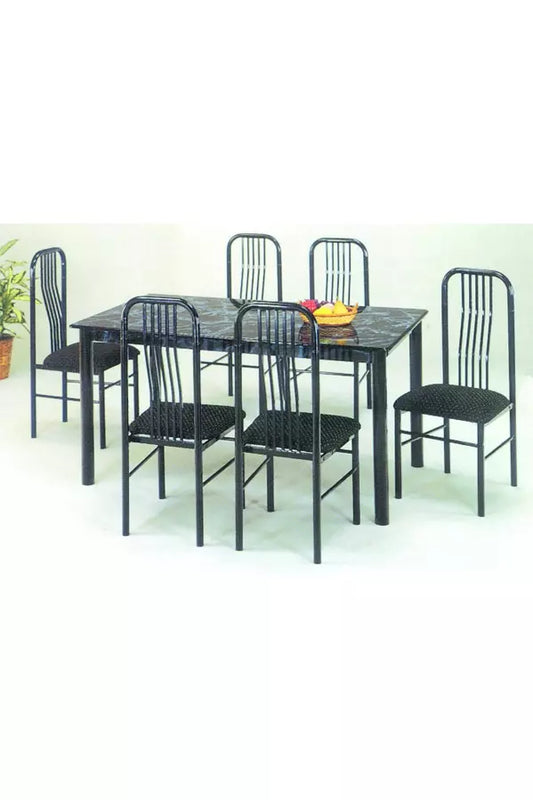 Metal Marble Dining Room Set 7PC