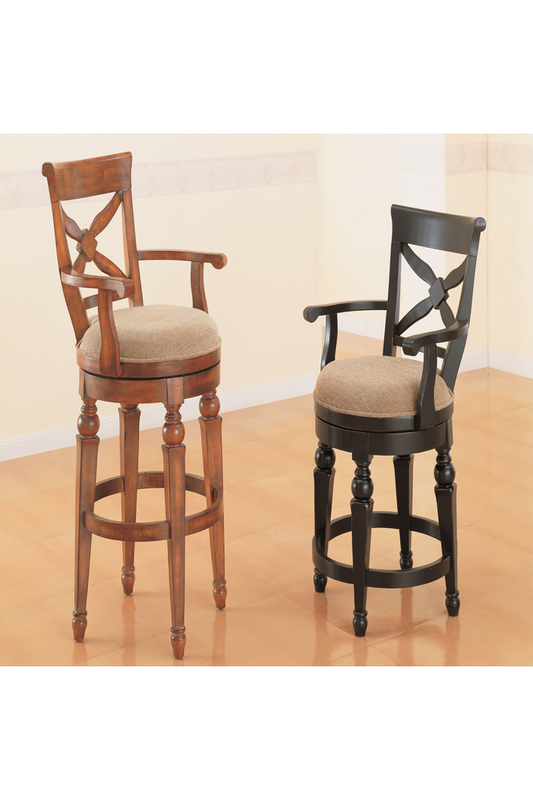 Wood Swivel Bar Stool