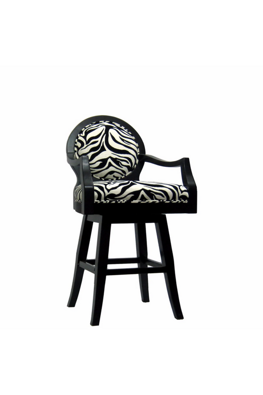 Zebra Print Swivel Bar Stool