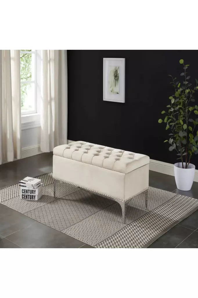 Velvet Bench w/Storage