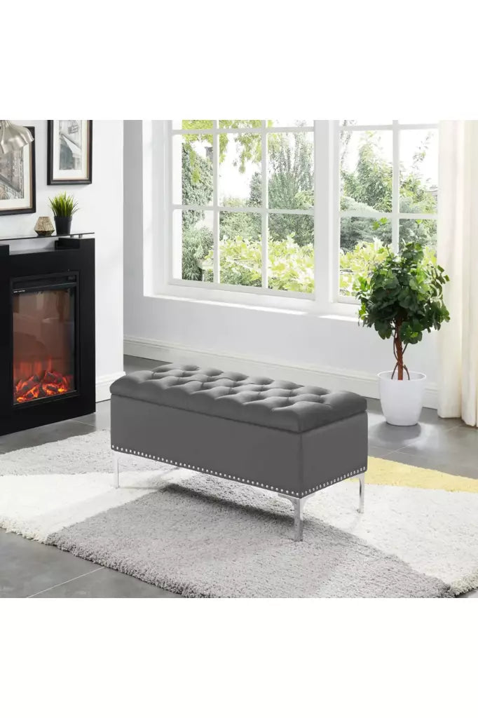 Velvet Bench w/Storage