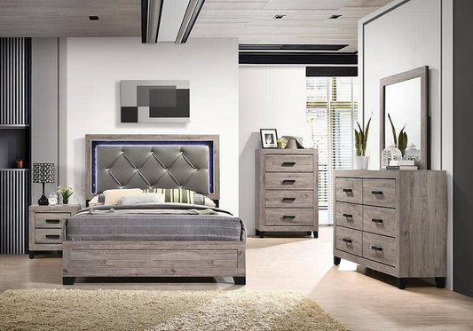 Juego de cama tamaño queen lavado blanco 5 piezas