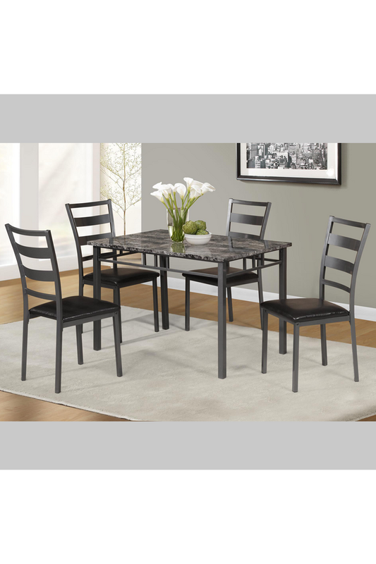 Juego de comedor de mesa gris