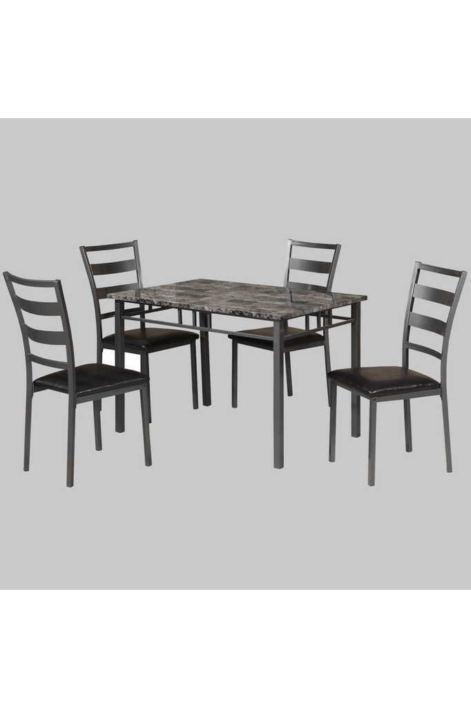 Juego de comedor de mesa gris