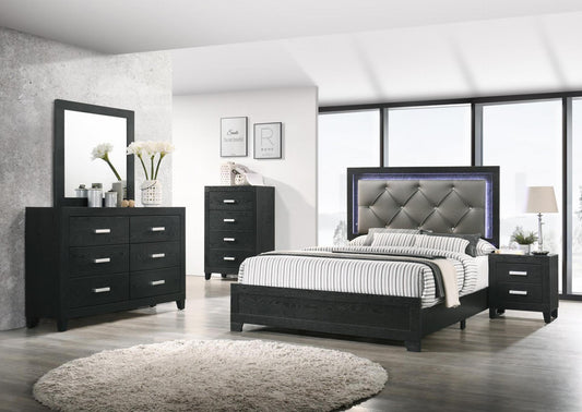 Black Queen Bed Set 5pcs