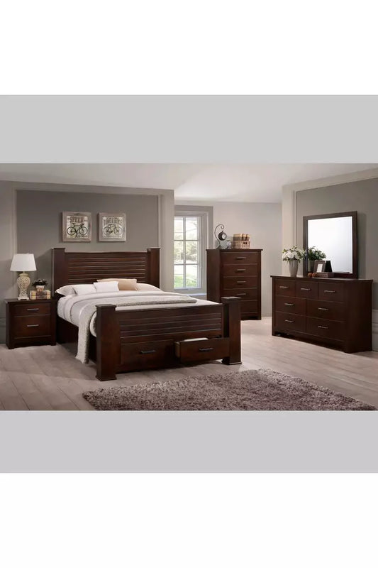 Bedroom set with Drawers Queen Bed